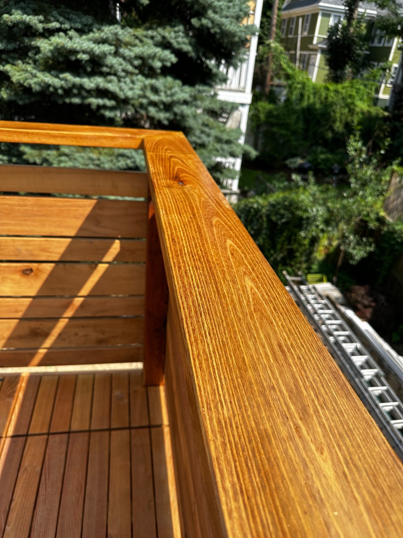 Deck wood finish detail